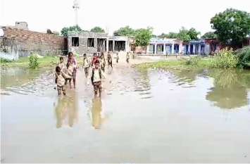 In Bhilwara -This is a school, not a pond In Bhilwara -This is a school, not a pond