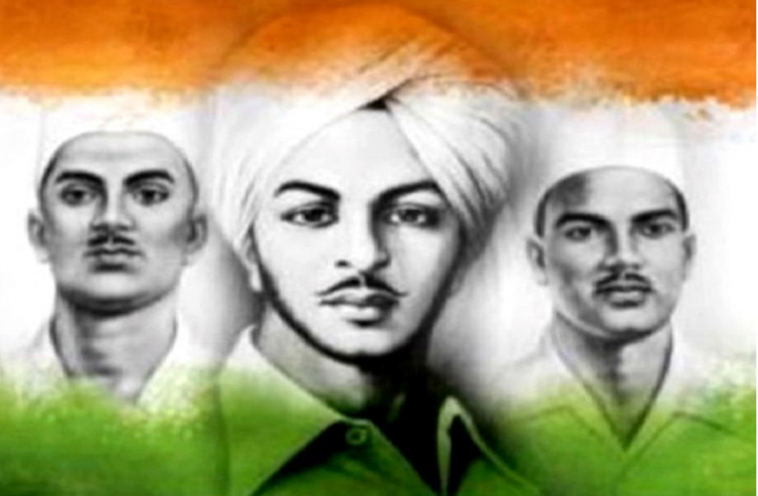 भगत सिंह, राजगुरु और सुखदेव (फाइल फोटो) अमर शहीद भगत सिंह, राजगुरु और सुखदेव को शहीद का दर्जा दिलाने को गांव के लोग PM के क्षेत्र में दे रहे धरना