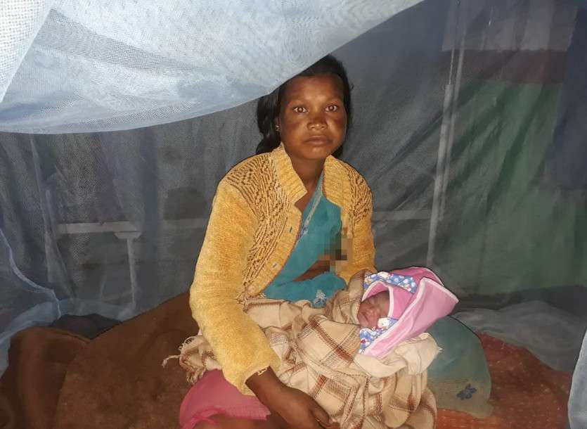 Women delivered child