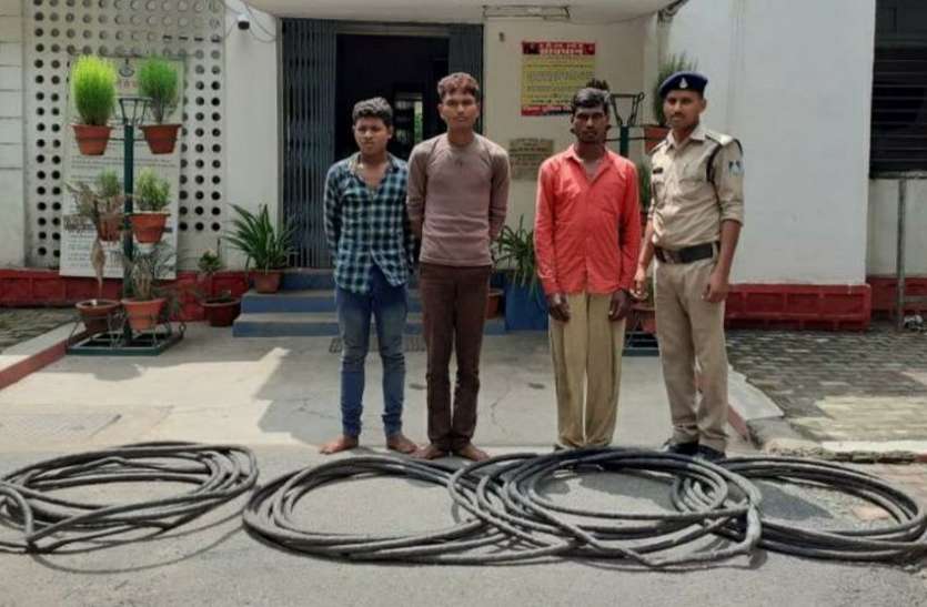 Singrauli police apprehended three accused of theft चोरी के केबल सहित तीन आरोपी गिरफ्तार, जानिए पुलिस ने कैसे दी दबिश