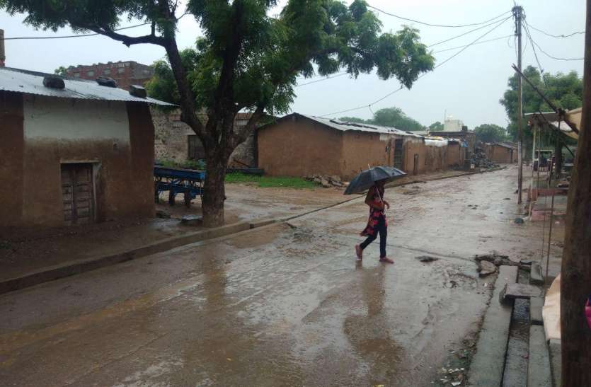 Rain continues in Bhilwara भीलवाड़ा में बारिश का दौर जारी