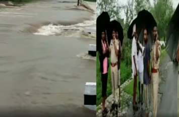 Heay Rain Forecast in Jhalawar राजस्थान : भारी बारिश से क्षतिग्रस्त हुई पुलिया, आधा दर्जन गांवों का टूटा सम्पर्क