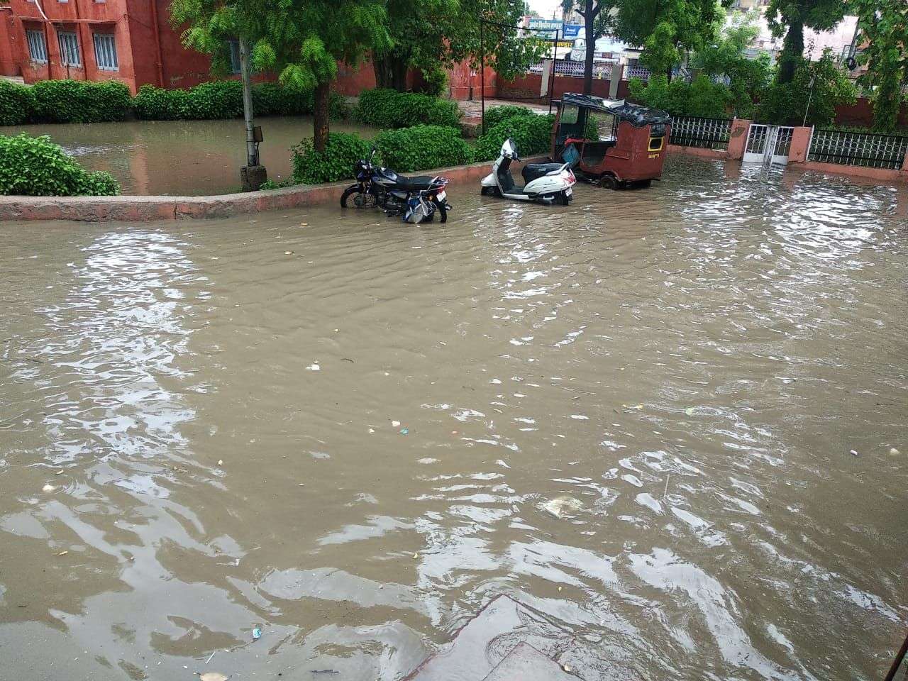 Heavy rain in Bikaner
