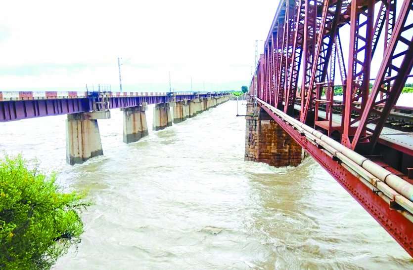 Betwa River Cross Danger Sign In Datia - माताटीला बांध के गेट खुलने से  बेतवा नदी के किनारे बसे ग्रामीणों के डूबे खेत | Patrika News