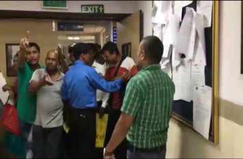 relatives of a hart attack patient beaten doctors in ESI hospital हार्ट अटैक से मरीज की मौत के बाद गुस्साए परिजनों ने ईएसआई अस्पताल का कर दिया ऐसा हाल