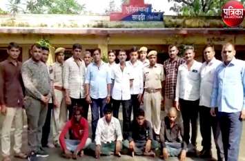 Chandan smuggler thief gang caught in Sadri in Pali district VIDEO : चंदन तस्कर चोर गिरोह ने कबूली कई वारदातें
