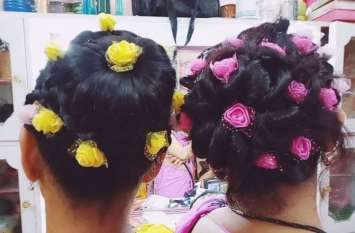 Stylish Look, Beauty Parlor, Kitty Party, Women's, Girls, Madhya Prade Women's Makeup: आकर्षक जूड़े से मिल रहा स्टाइलिश लुक