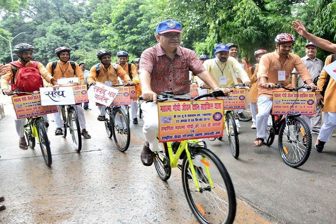 BHU students cycle Yatra BHU students cycle Yatra