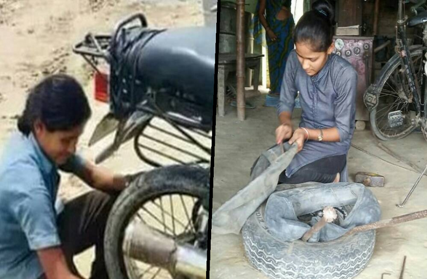 bihar sisters पिता हुए पैरालिसिस के शिकार, पंक्चर ठीक कर परिवार चला रहीं 2 बहनें