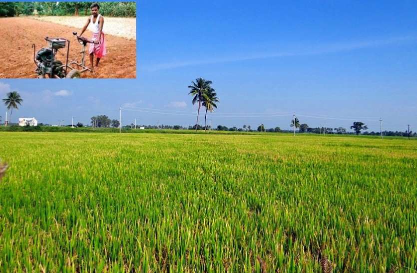 farming.jpg जुगाड़ तकनीक: किसान ने किया स्कूटर के इंजन का खेत जुताई में इस्तेमाल