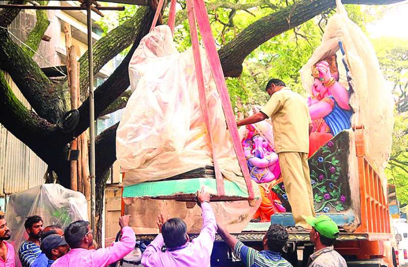 बीबीएमपी ने पीओपी निर्मित 281 मूर्तियां जब्त की बीबीएमपी ने पीओपी निर्मित 281 मूर्तियां जब्त की