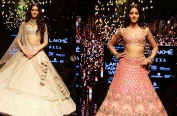 Lakme Fashion Week 2019: ananya pandey ramp walk Lakme Fashion Week 2019: दुल्हन बनी अनन्या पांडे, ब्राइडल लहंगे में किया रैंपवॅाक