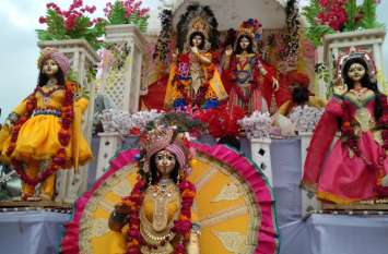 A procession was organized in the city regarding Janmashtami A procession was organized in the city regarding Janmashtami