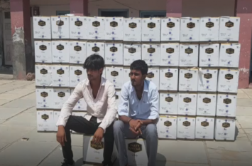 Excise Department Illegal Wine Truck Seized in Churu अवैध शराब से भरा ट्रक जब्त, चने की बोरी के नीचे लाखों की शराब दबा ले जा रहे थे बॉर्डर पार, 2 गिरफ्तार