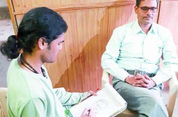 Here magicians of fingers: Palash prepares sketches in just 5 minutes ये हैं उंगलियों के जादूगर: मात्र पांच मिनट में स्केच तैयार करते हैं पलाश, कला क्षेत्र में ऐसे बनाई कॅरियर