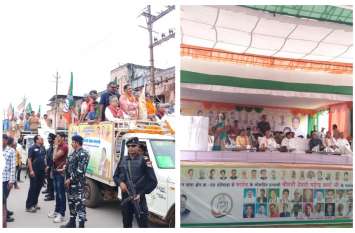 Dantewada assembly bypolls: BJP and Congress candidate file nomination दंतेश्वरी मां का आशीर्वाद ले भाजपा और कांग्रेस प्रत्याशियों ने भरा नामांकन, भूपेश और रमन समेत दिग्गज नेता हुए शामिल