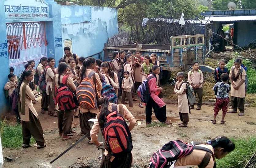 आधा घंटे देर से खुला विद्यालय का ताला,प्रधानाचार्य व अध्यापकों को सुनाई खरी-खोटी आधा घंटे देर से खुला विद्यालय का ताला,प्रधानाचार्य व अध्यापकों को सुनाई खरी-खोटी