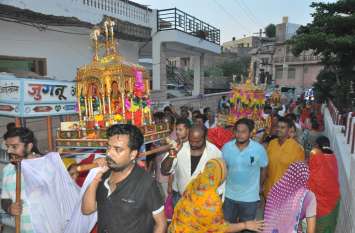 Devjhulani Ekadashi festival celebrated devoutly पालकी में विराजे ठाकुरजी, निकली रेवाड़ी