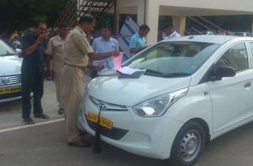 RTO officers action against ola and uber cab drivers in jodhpur RTO officers action against ola and uber cab drivers in jodhpur