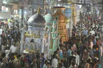 moharram in bikaner ताजिये सुपुर्द ए खाक, जुलूस में दिखा साम्प्रदायिक सौहार्द