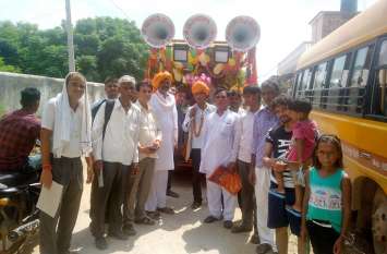 Narayan Mata's reverence in padyatra नारायणी माता की पदयात्रा में झलकी श्रद्धा