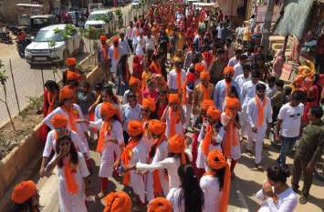 Hinglaj Festival begins with Shobha Yatra in jaisalmer शोभा यात्रा के साथ हिंगलाज महोत्सव का आगाज