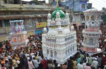 For what we celebrated mourning, remember to remove martyrdom किस लिए मनाया मातम, ताजिये निकाल याद किया शहादत को
