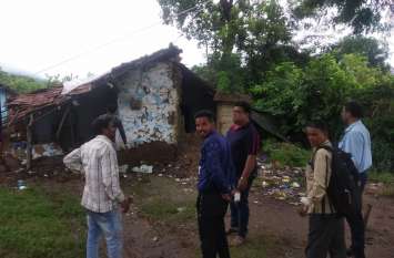 144 houses fell due to rain, 18 houses in two days बारिश से गिरे 144 मकान, 18 मकान दो दिन में हुए जमींदोज