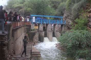 aanasagar : Ponds filled with Anasagar aanasagar : इतना छलका आनासागर कि लबालब हो गई गागर