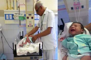 Newborn left in hospital sri ganganagar, leave baby in cradle जिगर के टुकड़े को लावारिस छोड़ा, ब्रांडेड कपड़े, गले में चेन और हाथों में पहने था चांदी के कड़े