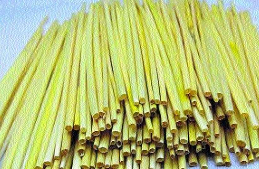 eco friendly Straw सॉफ्ट ड्रिंक पीने के लिए प्लास्टिक नहीं गेहूं के तने से स्ट्रा बनाया