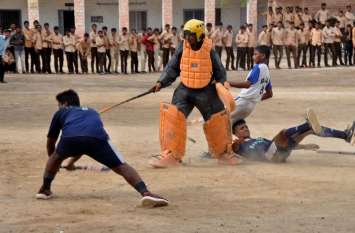 hockey state compitition in barmer बाड़मेर में हॉकी का रोमांच, खिलाड़ी दिखा रहे दमखम