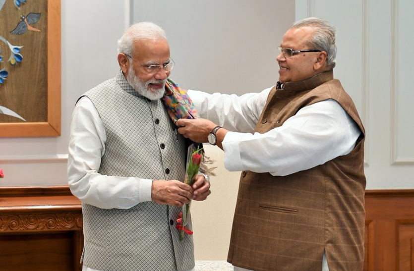 narendra modi and satya pal malik PM मोदी से मिले जम्मू-कश्मीर के राज्यपाल सत्यपाल मलिक, दिया यह बयान