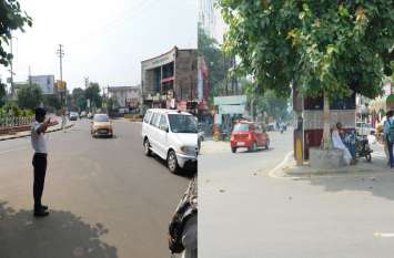Alwar Traffic Police On Main Circles Of Alwar ट्रैफिक पुलिस का हाल, जब वीआइपी निकले तो सेल्यूट करने के लिए तैनात, बाकि जनता खुद संभले, ट्रैफिक व्यवस्था पर नहीं ध्यान!