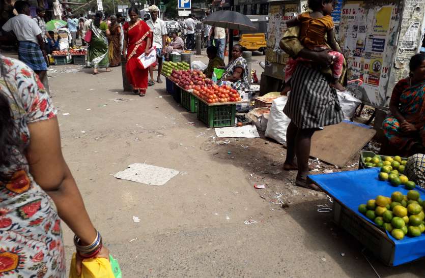 Tamilnadu: Encroachment, Nsc bose Road, Chennai, Sowcarpet यहां पग-पग पर अतिक्रमण का बोलबाला