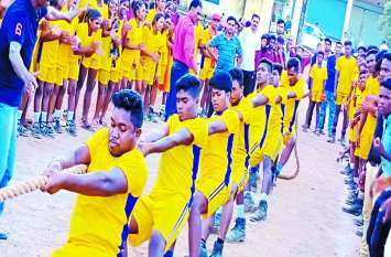 19th state level school sports competition सेमीफाइनल में सरगुजा और रायपुर के खिलाडिय़ों ने 9 मिनट तक रस्सी खींचकर बनाया रिकॉर्ड