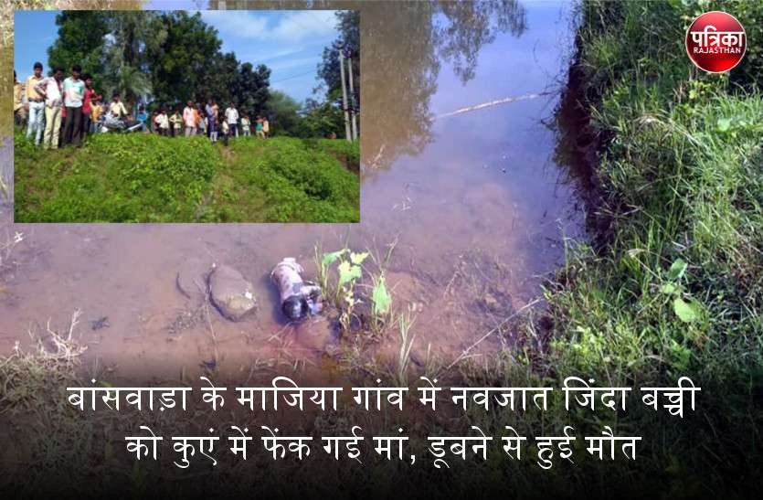 बांसवाड़ा के माजिया गांव में नवजात जिंदा बच्ची को कुएं में फेंक गई मां, डूबने से हुई मौत बांसवाड़ा के माजिया गांव में नवजात जिंदा बच्ची को खुले कुएं में फेंक गई मां, डूबने से हुई मौत