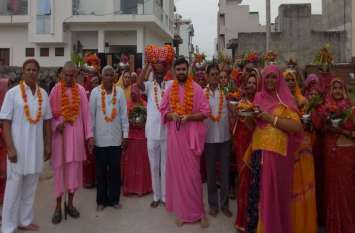 beawar कलश यात्रा से भागवत का आगाज