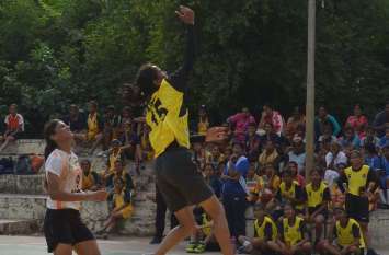 state basket ball tournament in alwar राज्य स्तरीय बास्केटबाल खेल प्रतियोगिता में रोमांचक मुकाबले