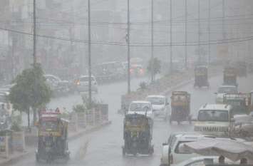 rajasthan weather update thunderstorm and rain in shekhawati राजस्थान में यहां तेज आंधी के बाद झमाझम बारिश, मौसम हुआ सुहावना तो गर्मी से मिली राहत