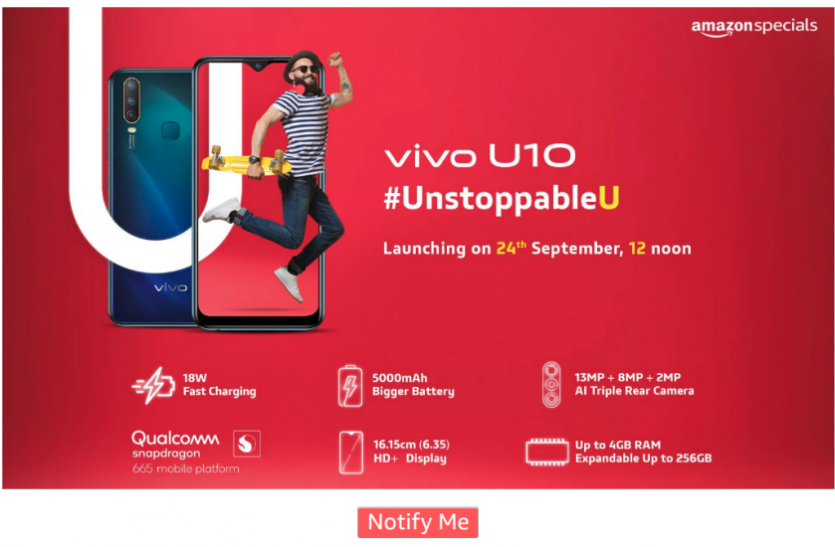 ghyugh.png Vivo U10 ट्रिपल रियर कैमरा और 5000mAh बैटरी के साथ भारत में कल होगा लॉन्च, जानें अन्य फीचर्स