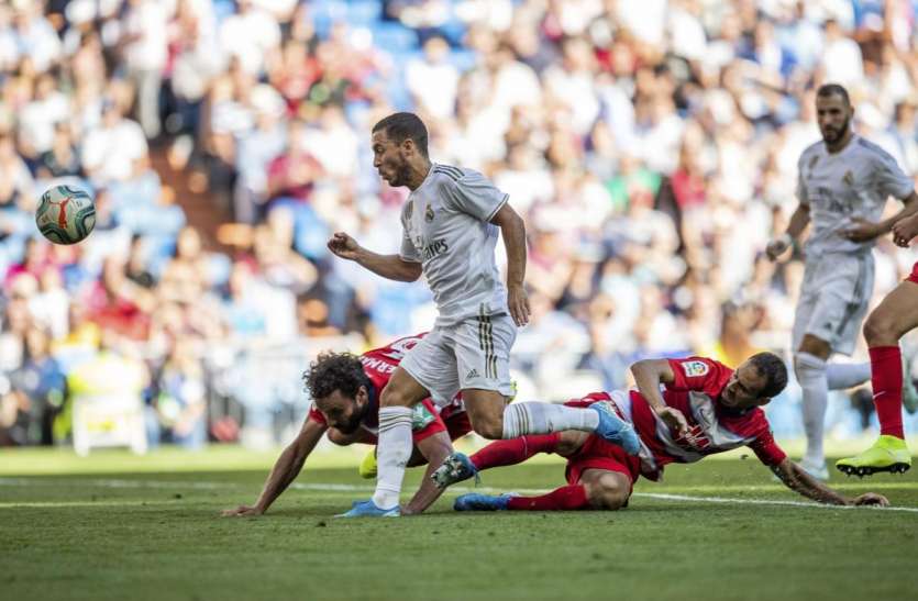hazard.jpg स्पेनिश लीगः रियल मेड्रिड ने ग्रनाडा को 4-2 से दी शिकस्त