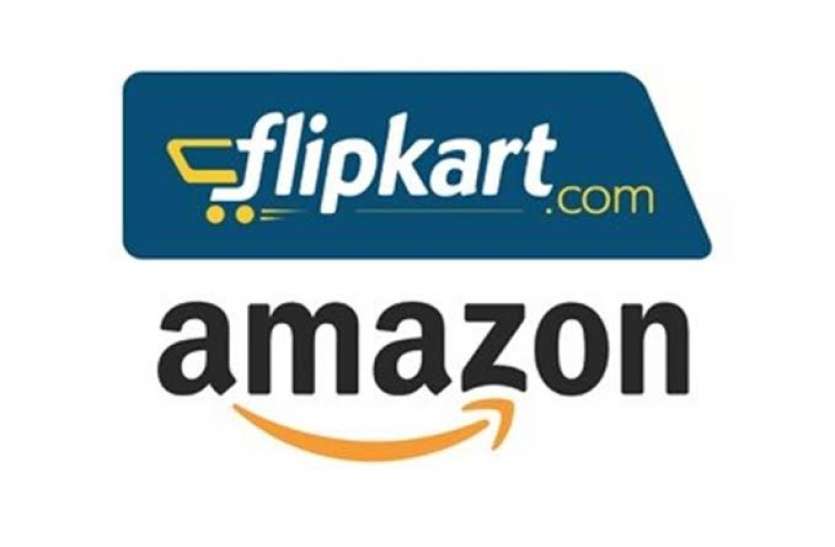 flipkart_and_amazon.jpeg अमेजन, फ्लिपकार्ट की 6 दिनों में हुई 19000 करोड़ रुपए की बिक्री