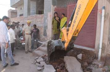nagar nigam bikaner removed encroachment निगम ने हटाया अतिक्रमण