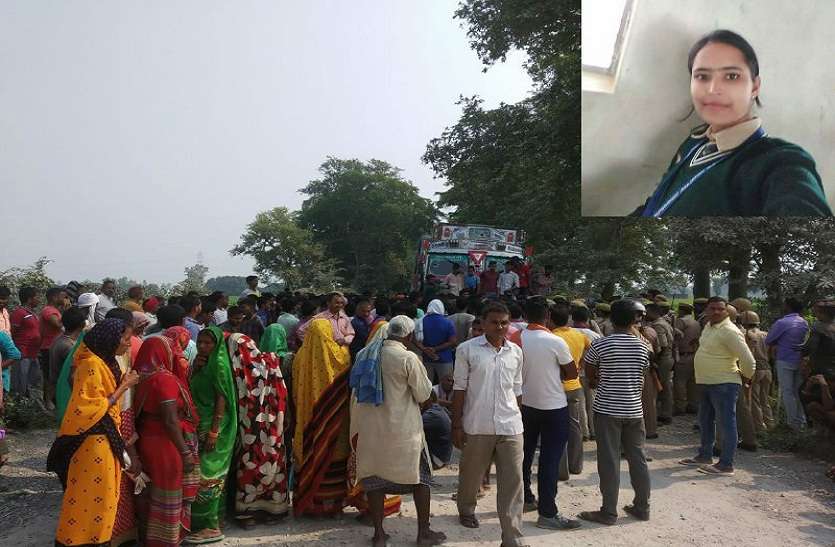 Chandauli road accident स्कूल जा रही छात्रा की ट्रक की चपेट में आकर मौत, आक्रोशित लोगों का हंगामा