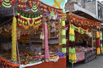 Market ready for Deepawali, awaiting customers in bhilwara दीपावली के लिए बाजार तैयार, ग्राहकों का इंतजार