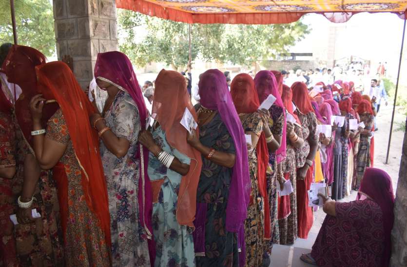 voting in Khinvasar खींवसर विधानसभा में 62.49 फीसदी मतदान