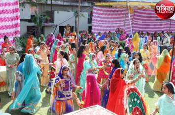 Ghoomar 2019 organized by Rajput society in Pali city घूमर 2019 में साकार हुई राजस्थानी संस्कृति
