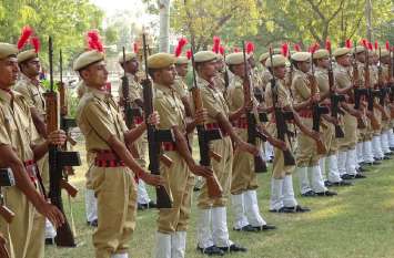 Condolence parade organized on Police Shaheed Diwas in jaisalmer Condolence parade organized on Police Shaheed Diwas in jaisalmer