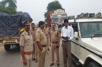 Transport Department cut challaned 54 overload trucks परिवहन विभाग ने ओवरलोड वाहनों पर कसा शिकंजा, 54 वाहनों का काटा चालान